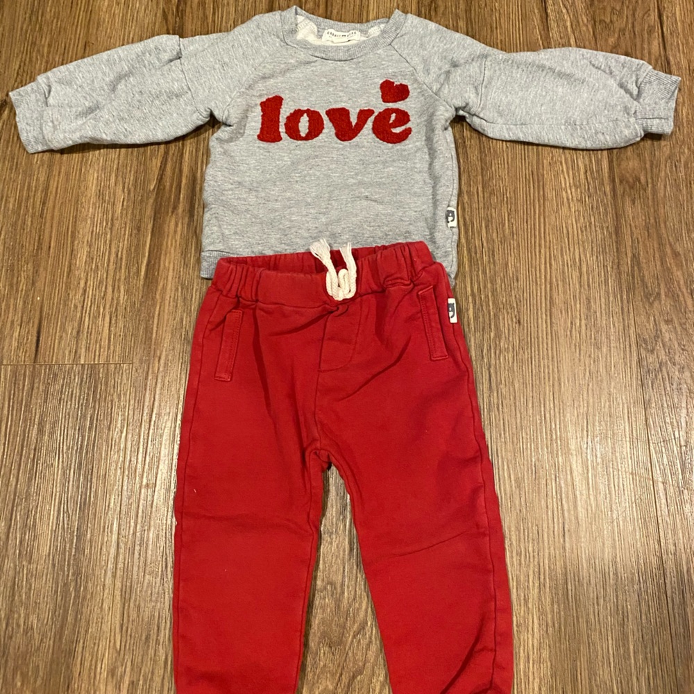 Organic cotton toddler outfit 18 months
